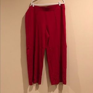 Red jersey pants